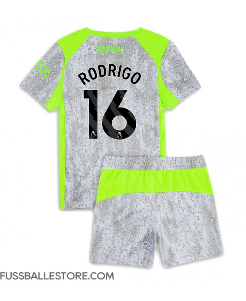 Günstige Manchester City Rodri Hernandez #16 3rd trikot Kinder 2025-26 Kurzarm (+ Kurze Hosen)